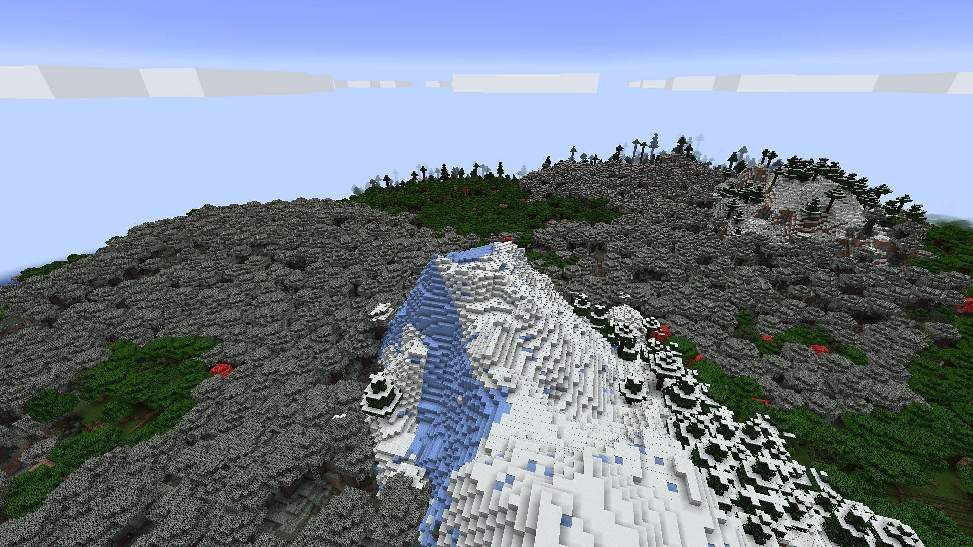 The unique vantage point makes this one of the coolest Minecraft Pale Garden seeds (Image via Sportskeeda Gaming || Mojang Studios)